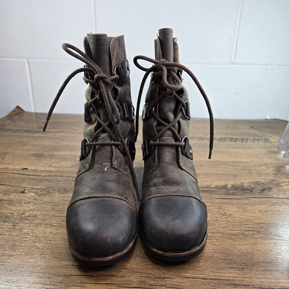 Sorel Joan Of Artic Wedge Mid Patina Brown Boots - Picture 10 of 12